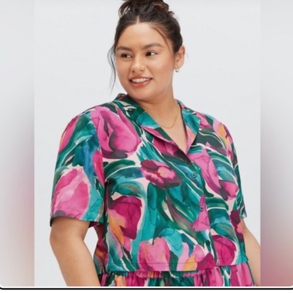 Fabletics Other - Fabletics | Floral two‎ piece summer pajama set (small top/medium bottom)